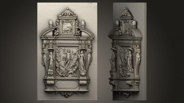 High reliefs and bas-reliefs, historical and religious (GRLFH_0018) 3D model for CNC machine